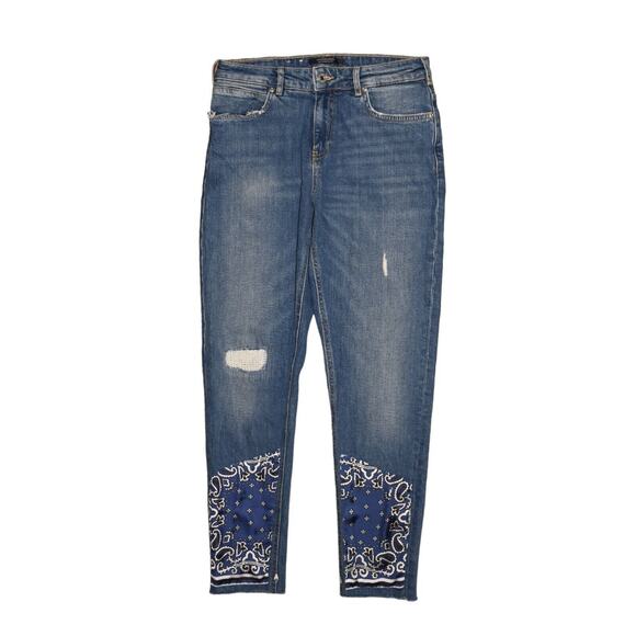 SCOTCH & SODA $200 Bandanarama Distressed Skinny Ankle Jean Size 27 - Picture 1 of 5